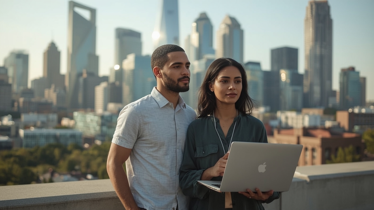 immigrant couple with paperwork
