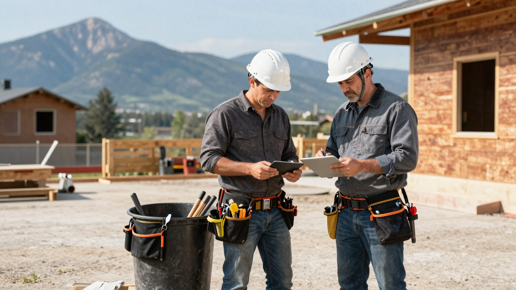 British plumber and electrician on Canadian construction site