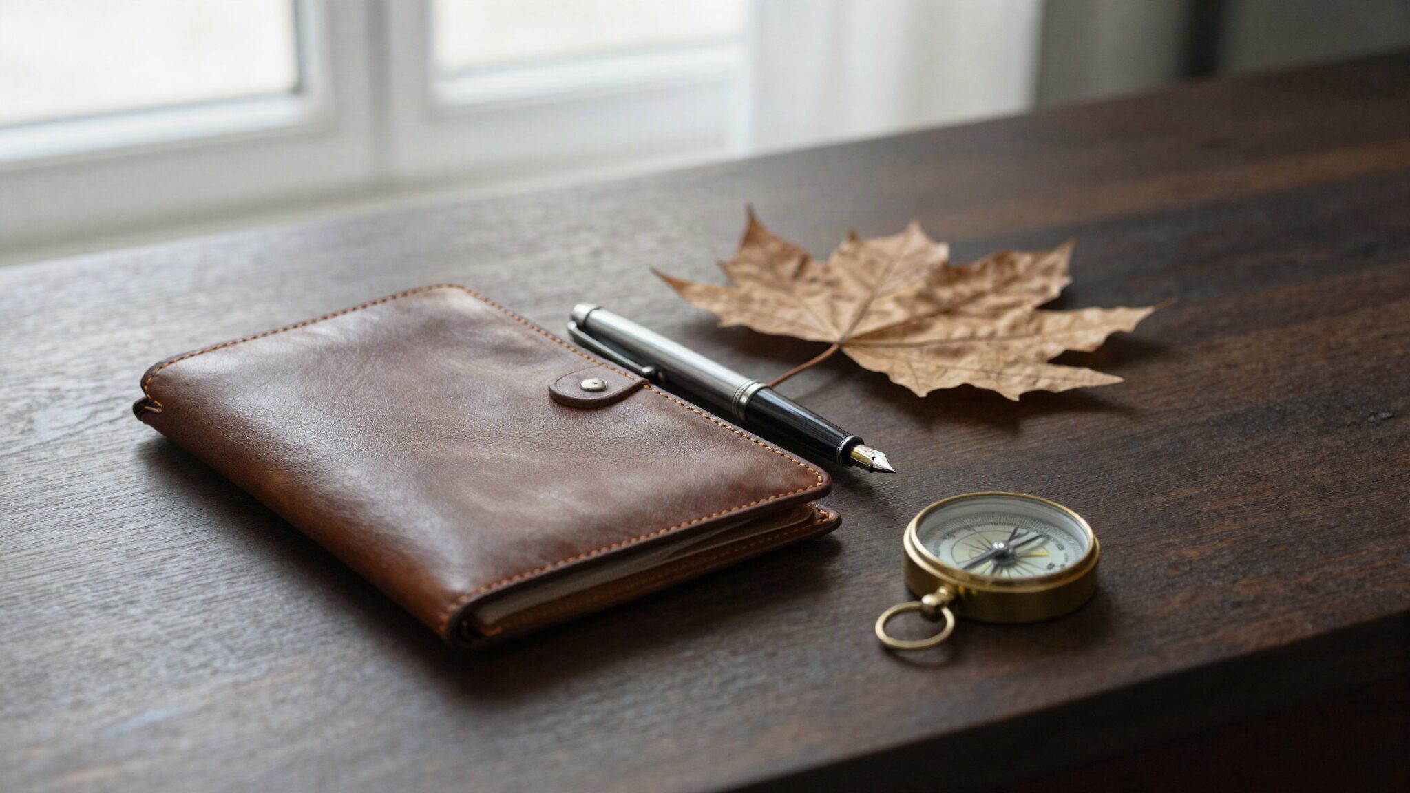 Desk with document wallet and pen used to prepare a NOC code Canada occupation classification